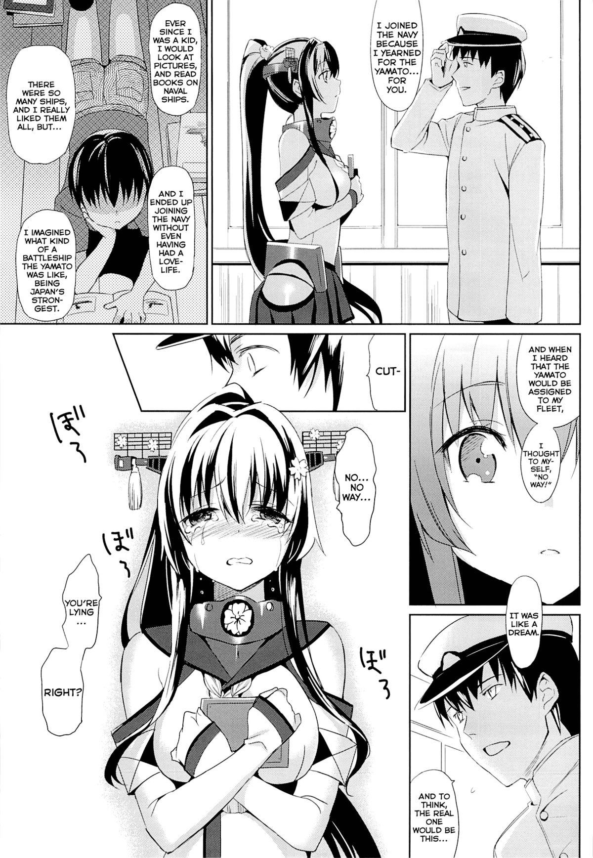 Blow Job Yamato wa Teitoku to Koi shitai | Yamato Wants to Love You, Admiral - Kantai collection Speculum - Page 6