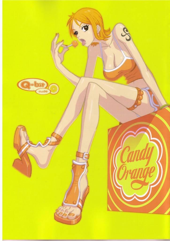 Gay Brownhair (C65) [Q-bit (Q-10)] Q-bit Vol. 06 - Candy Orange (One Piece) - One piece Bald Pussy - Picture 1