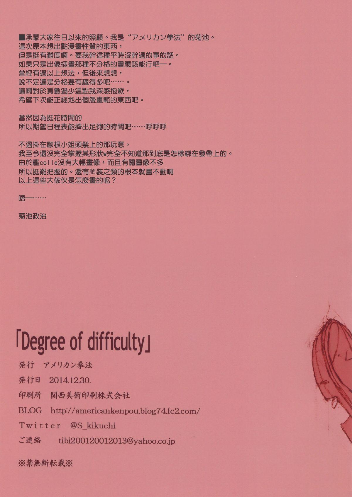DEGREE OF DIFFICULTY 21