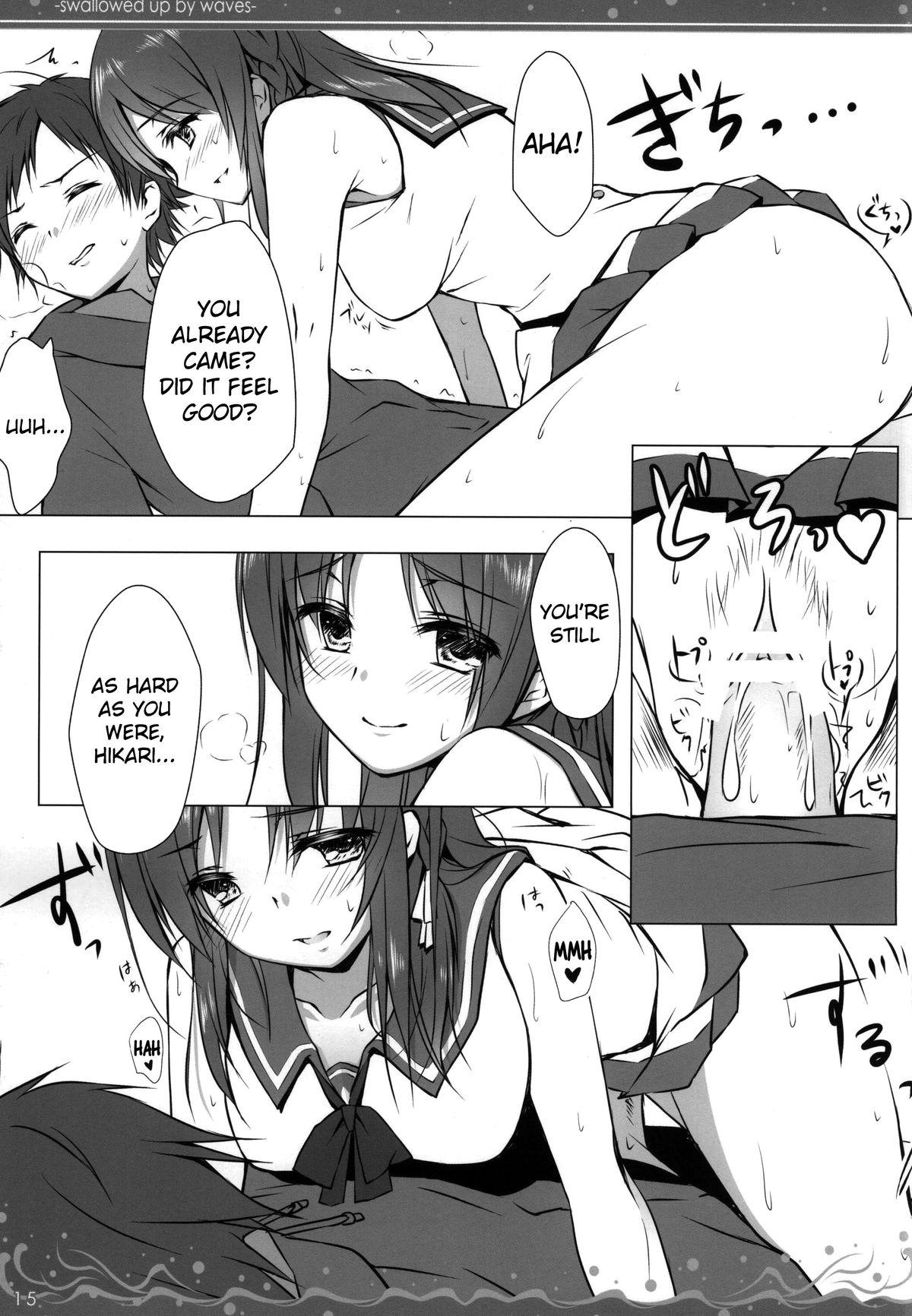 Kiss Nami Bakari no Umi no Naka | Swallowed Up by Waves - Nagi no asukara Gay Masturbation - Page 12