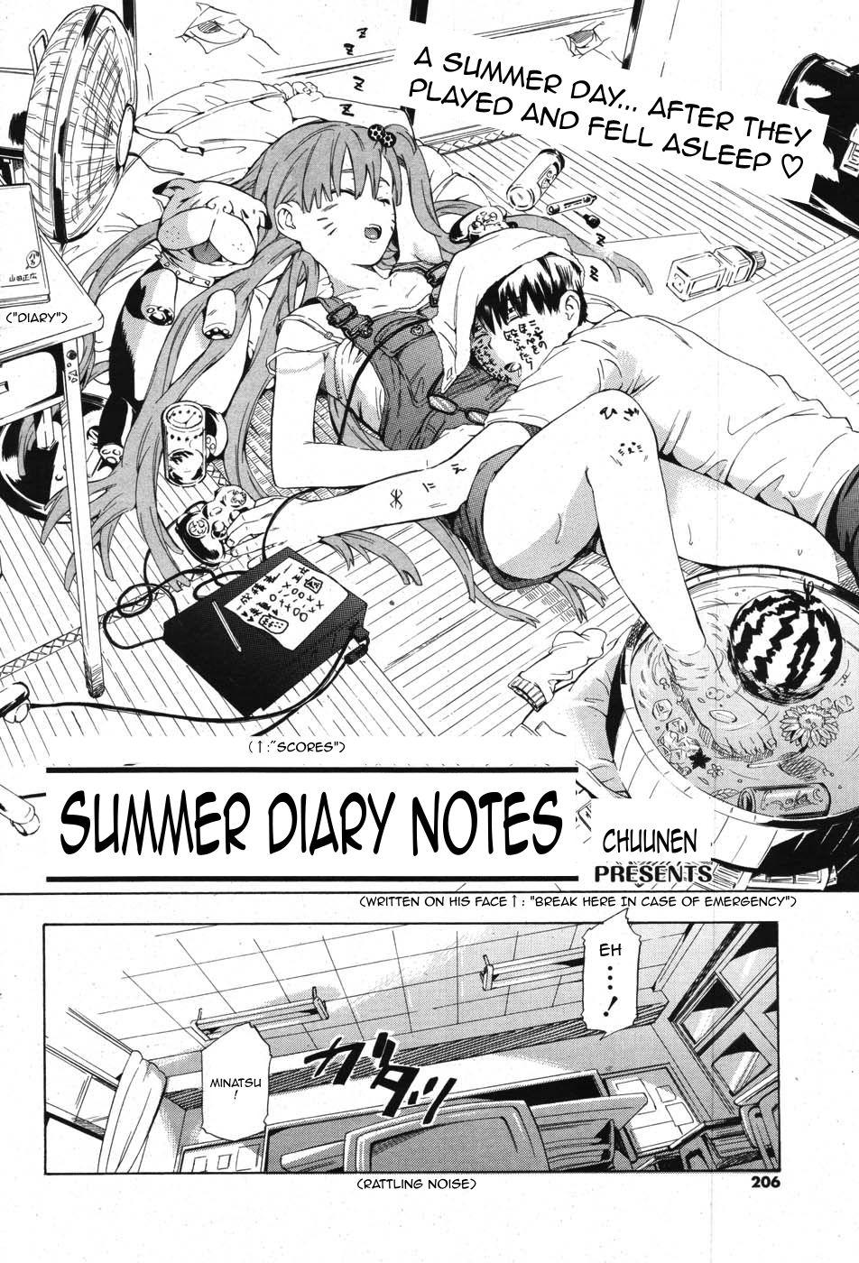 Summer Diary Notes 1