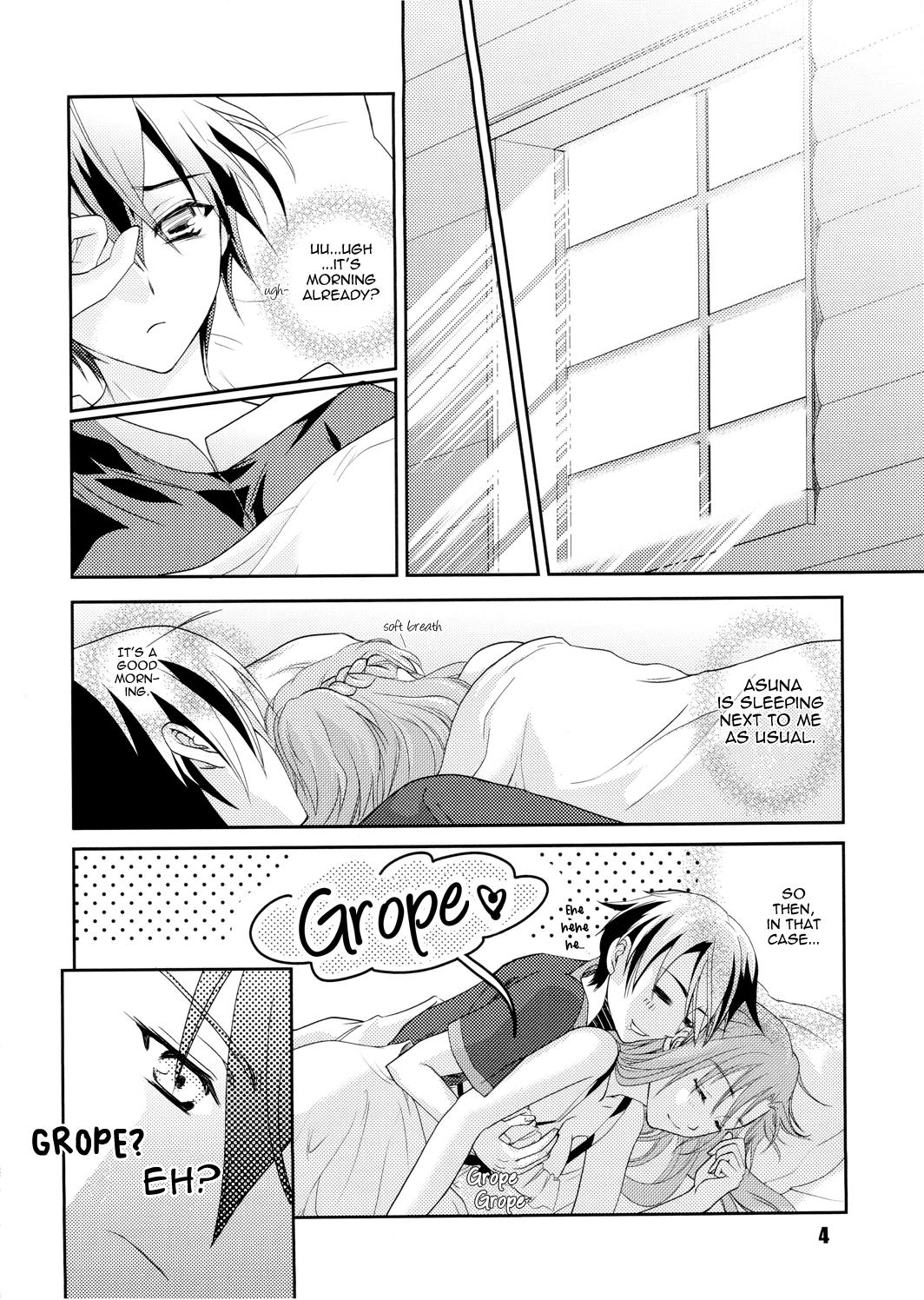 Exhib Kirito-kun no Shiroku Betatsuku nani ka - Sword art online Best Blow Job - Page 3