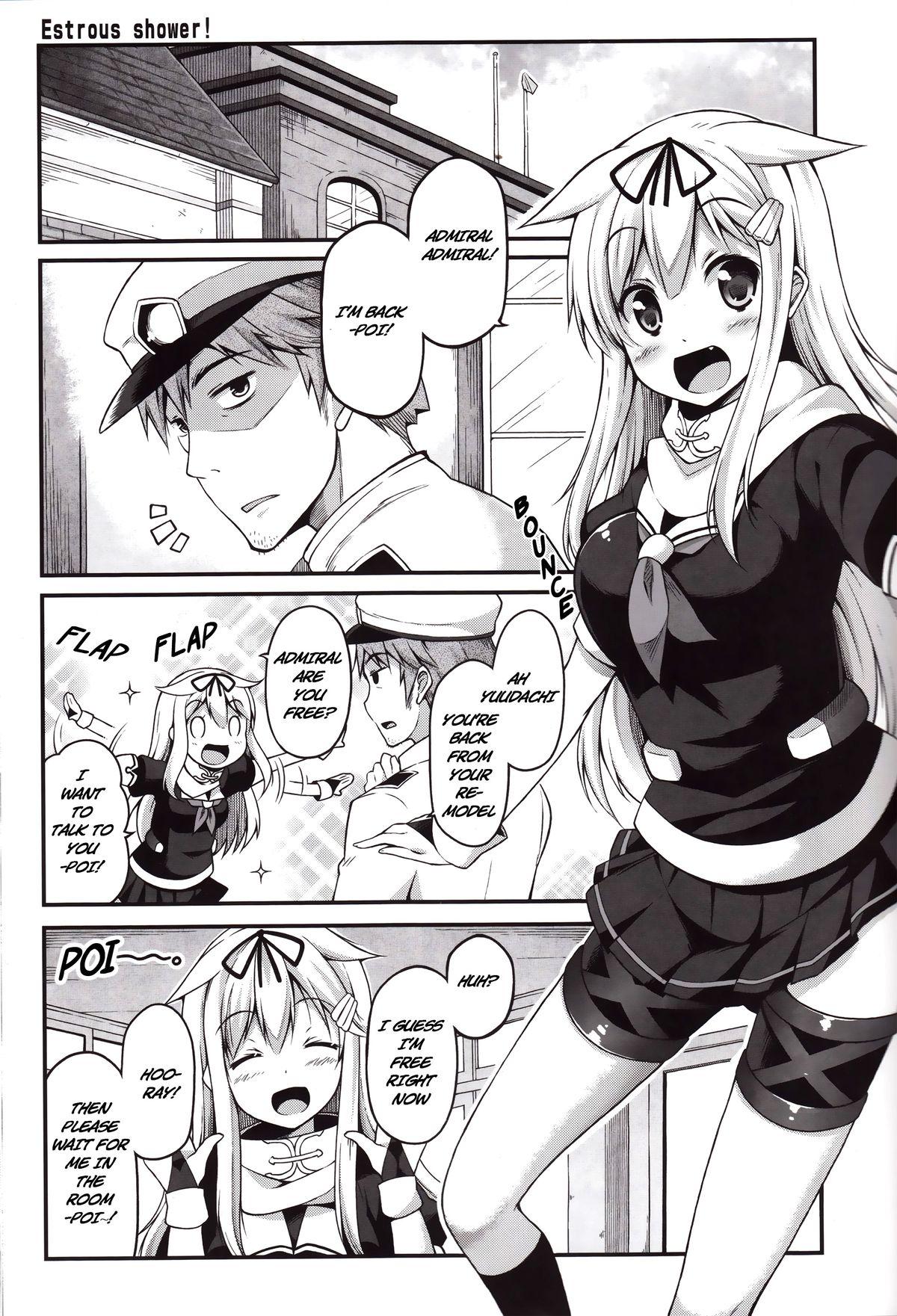Amatuer Sex ESTROUS SHOWER! - Kantai collection Gay Military - Page 4