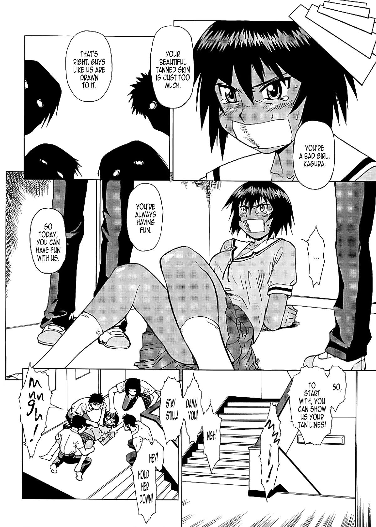 Boobies Kagura no Hiyakeato | Kagura's Tan Lines - Azumanga daioh Teenpussy - Page 6