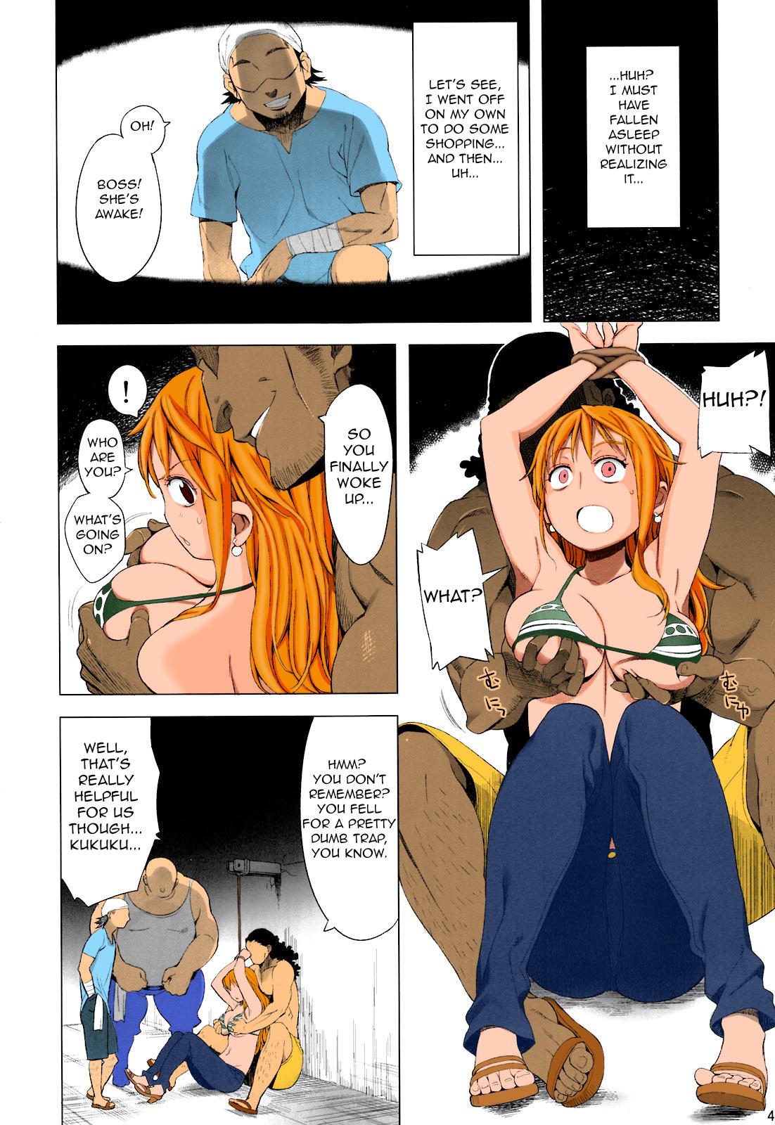(C81) [Higuma-ya (Nora Higuma)] Nami-san ga! (One Piece) [English] colorized (incomplete) 3