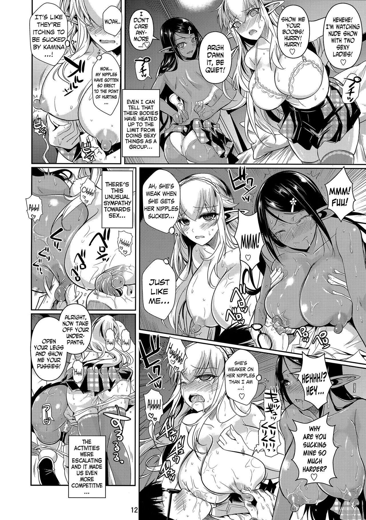 Woman Fucking High Elf × High School Shiro × Kuro Enema - Page 13
