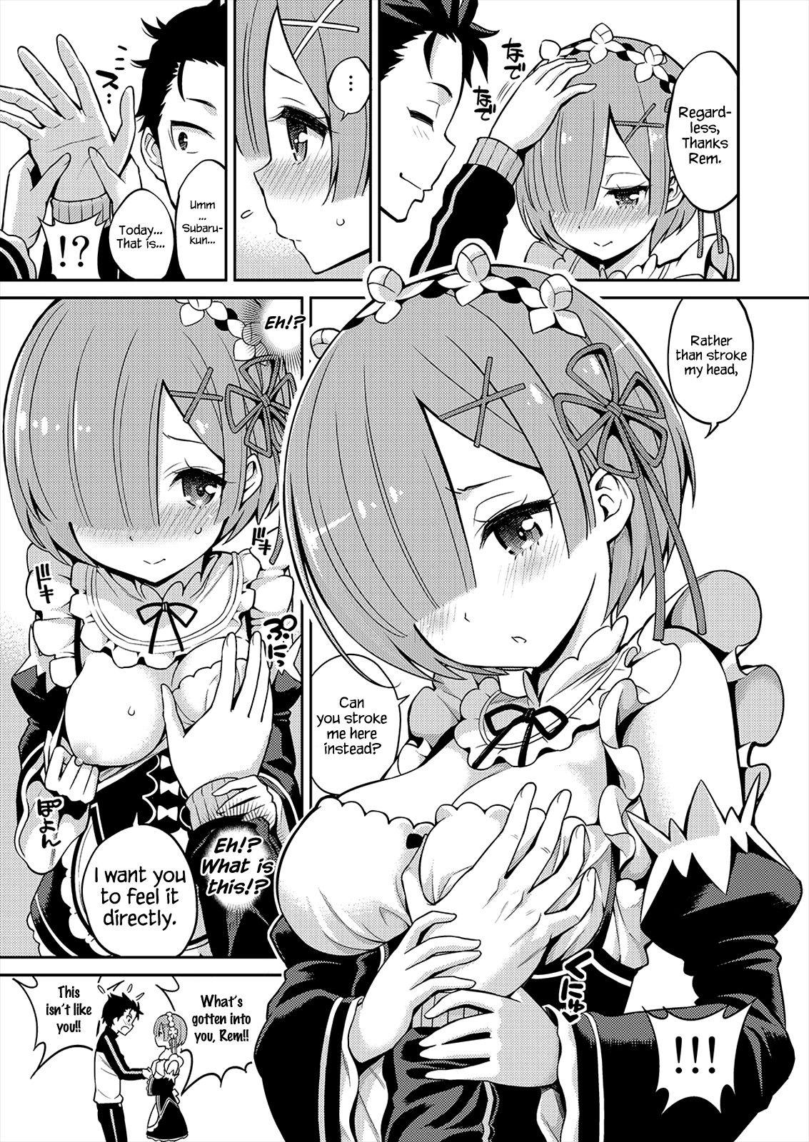 Domina Love:Rem kara Hajimeru Sourou Kaizen Seikatsu | Love:Rem Premature Ejaculation Improvement Program - Re zero kara hajimeru isekai seikatsu Eating Pussy - Page 4