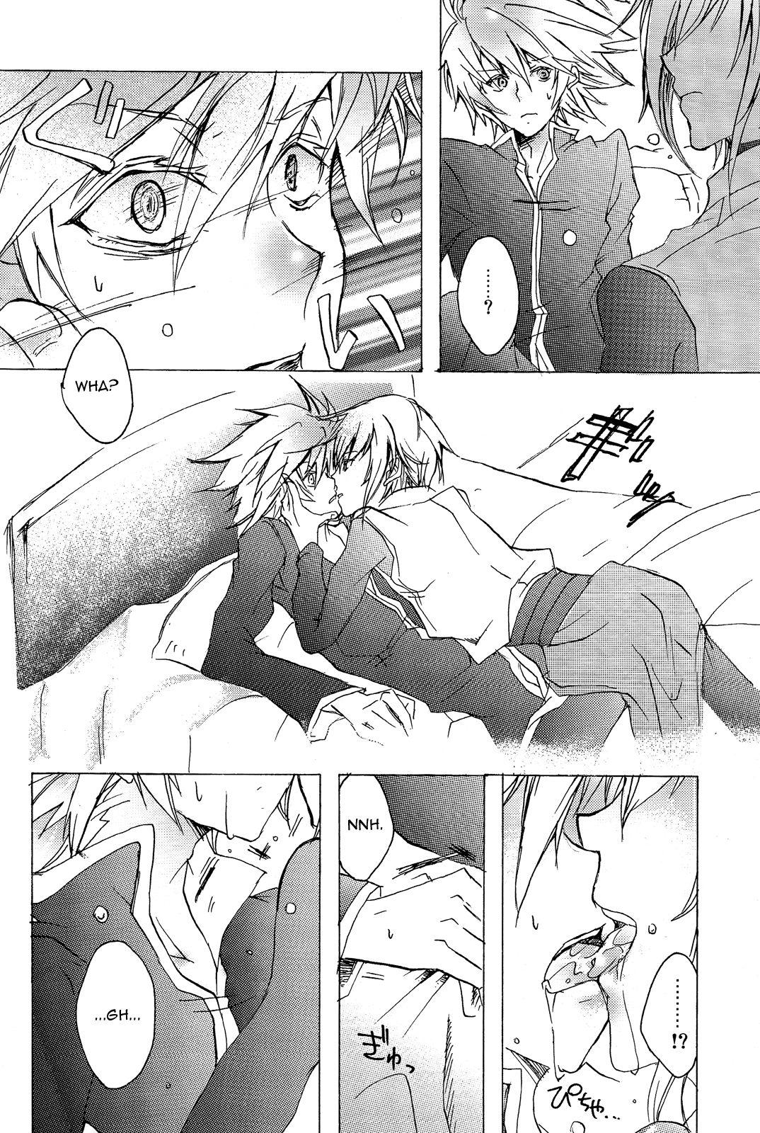 Gay 3some Shikarubeki Soukan | Love is a Many Splendored Thing - Blazblue Fist - Page 11