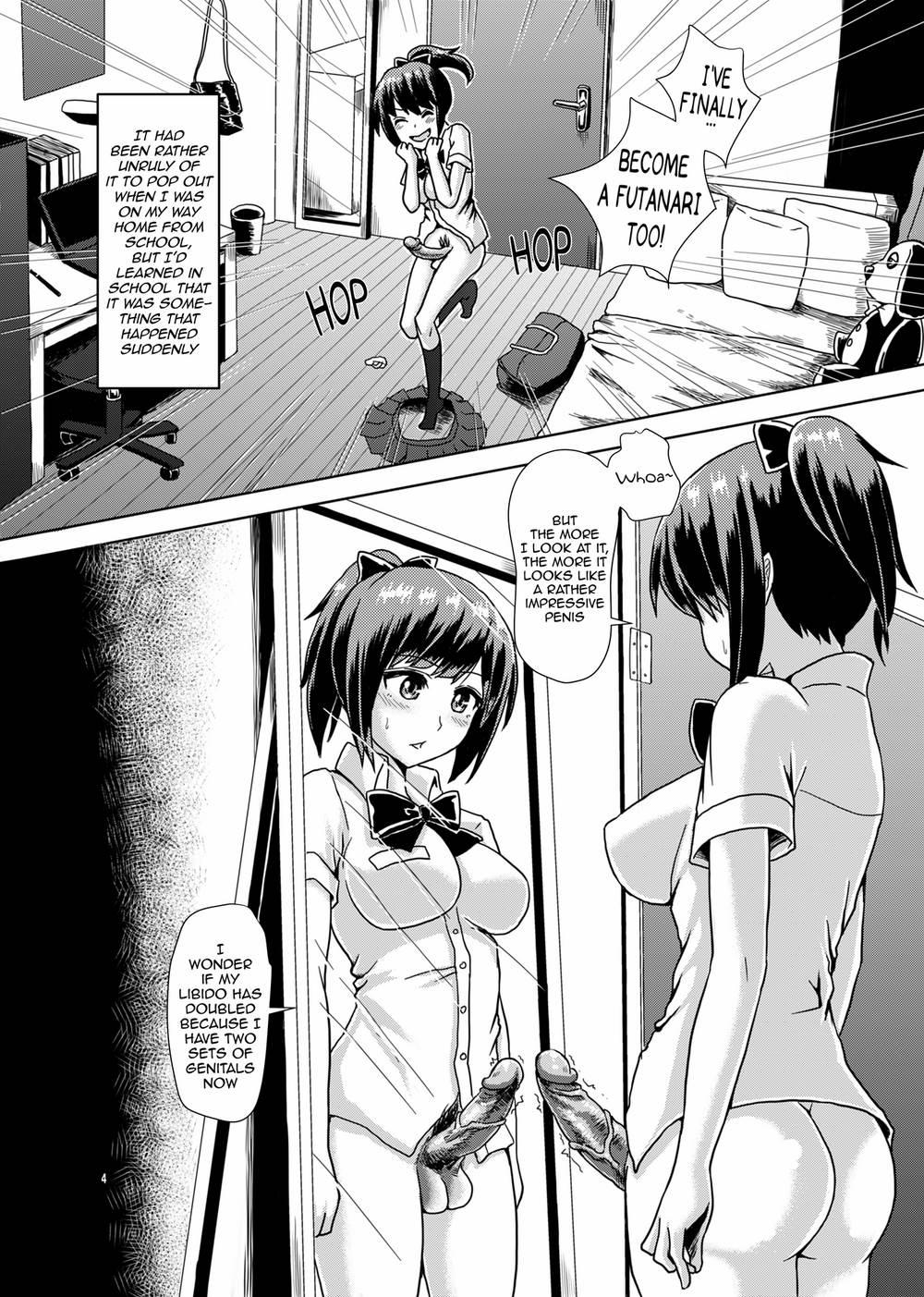 Masturbating Issho ni Futanari Practice | Joint Futanari Practice Dominant - Page 3