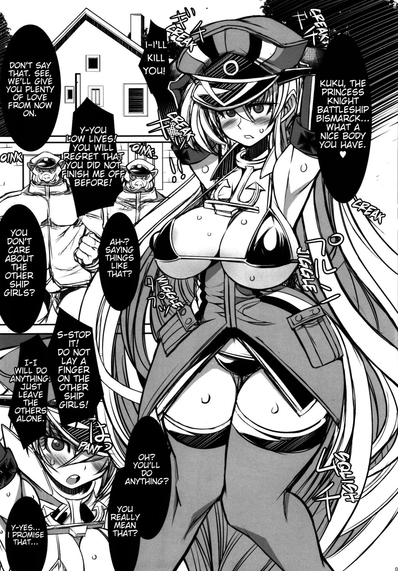 Cuckolding Himekishi Senkan Bismarck Toraware no Himesenkan | The Captured Princess Knight Battleship Bismarck - Kantai collection Amateur Cumshots - Page 5