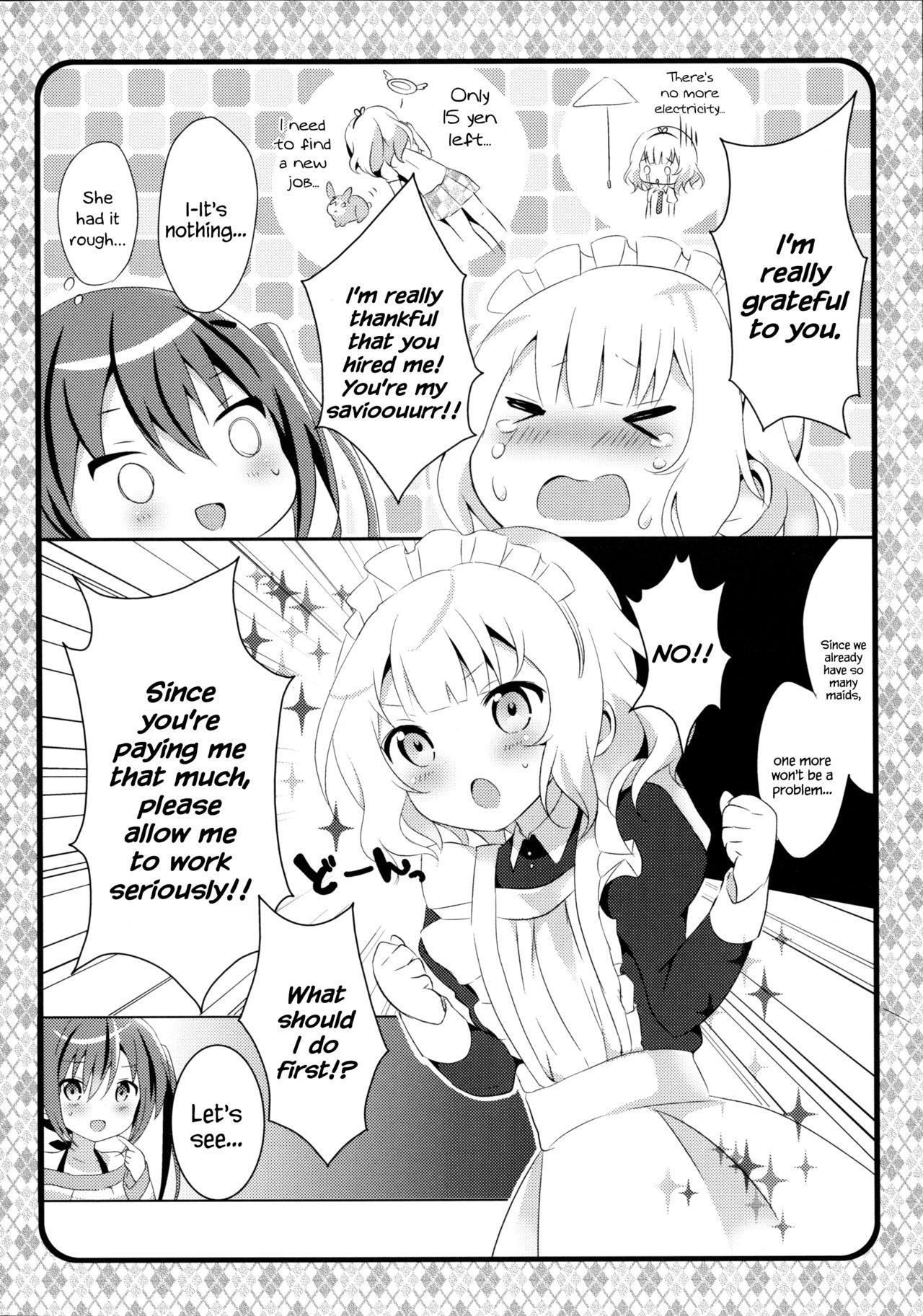 Colombian Maid Sharo ga Gohoushi Shimasu | Maid Sharo Will Serve You - Gochuumon wa usagi desu ka Submissive - Page 5