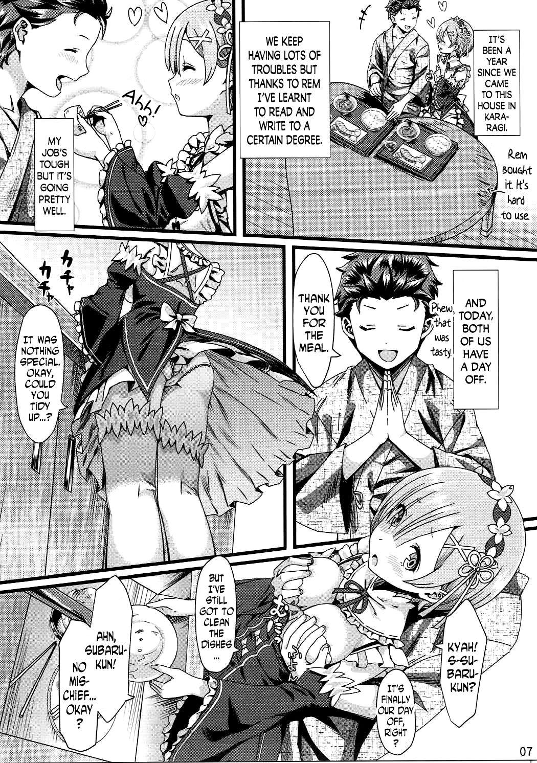 Foursome Re: Zero kara Hajimeru Isekai Icha Love Kekkon Seikatsu - Re zero kara hajimeru isekai seikatsu Safado - Page 6