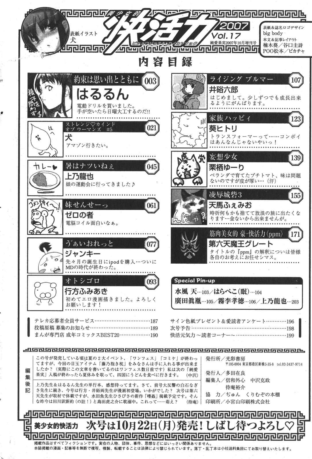 Bishoujo Teki Kaikatsu Ryoku 2007-10 Vol. 17 201