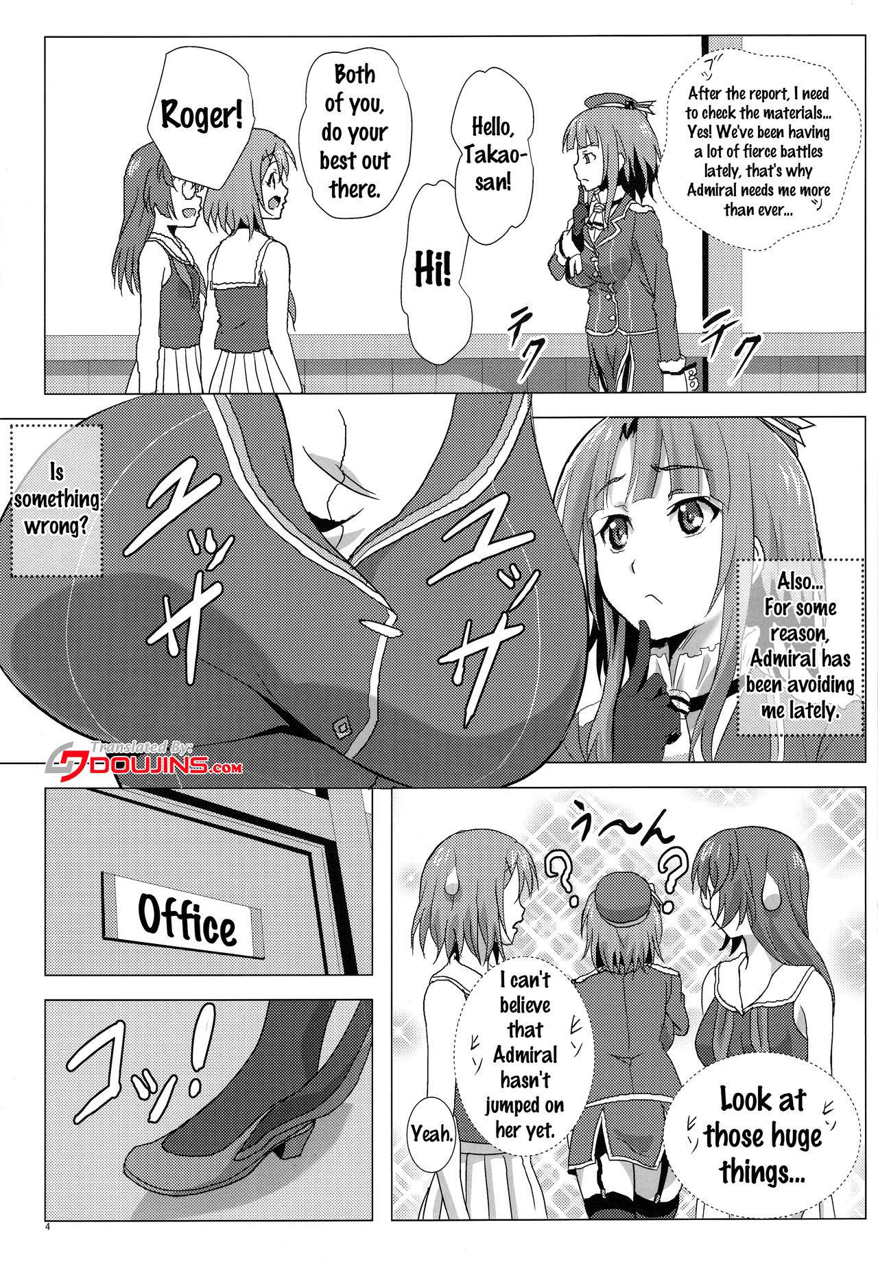 Tranny Sex Takao to Yasen Enshuu | Nighttime Practice With Takao - Kantai collection Wet - Page 3