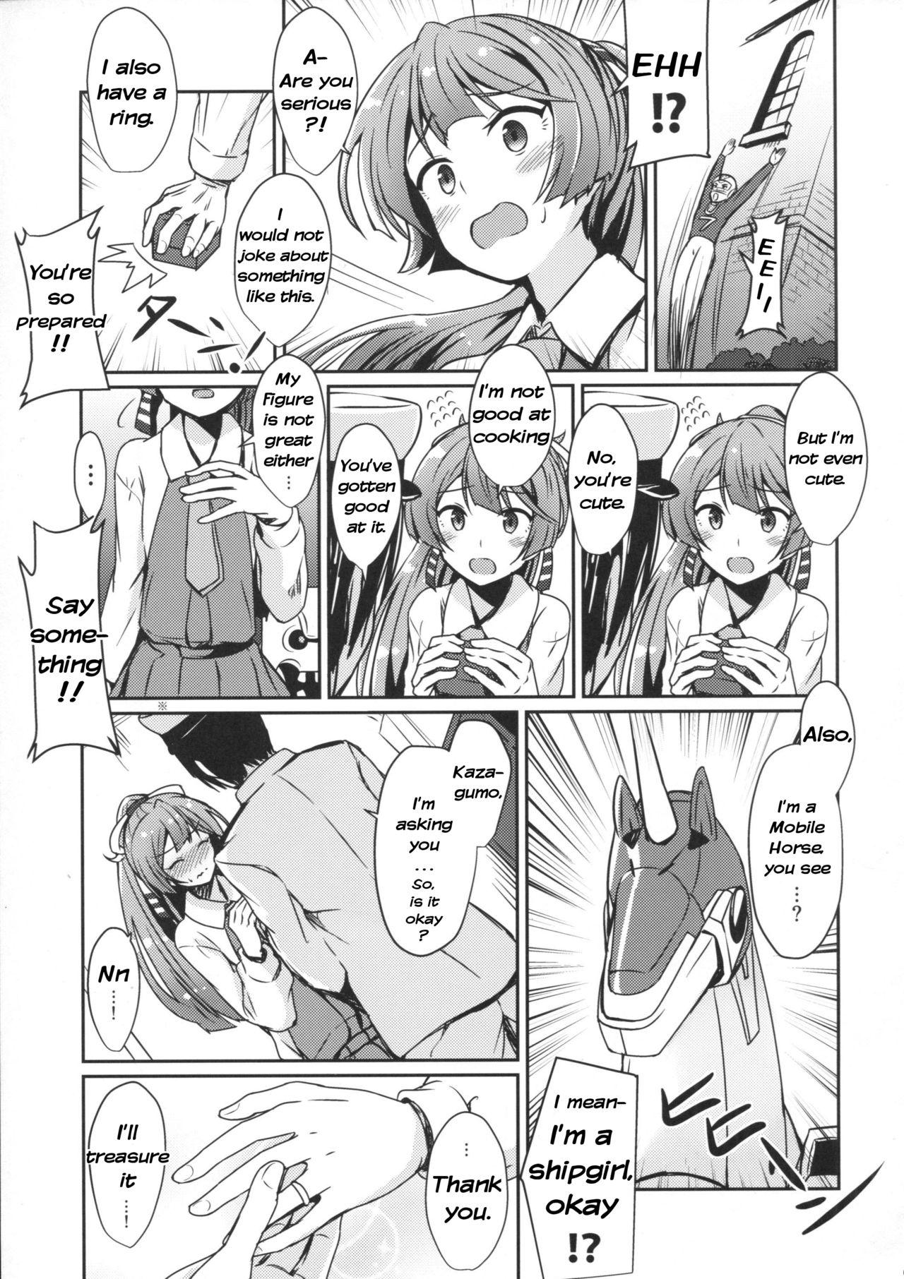 Missionary Position Porn Kazagumo Saiki | Kazagumo's Comeback - Kantai collection Nalgona - Page 4