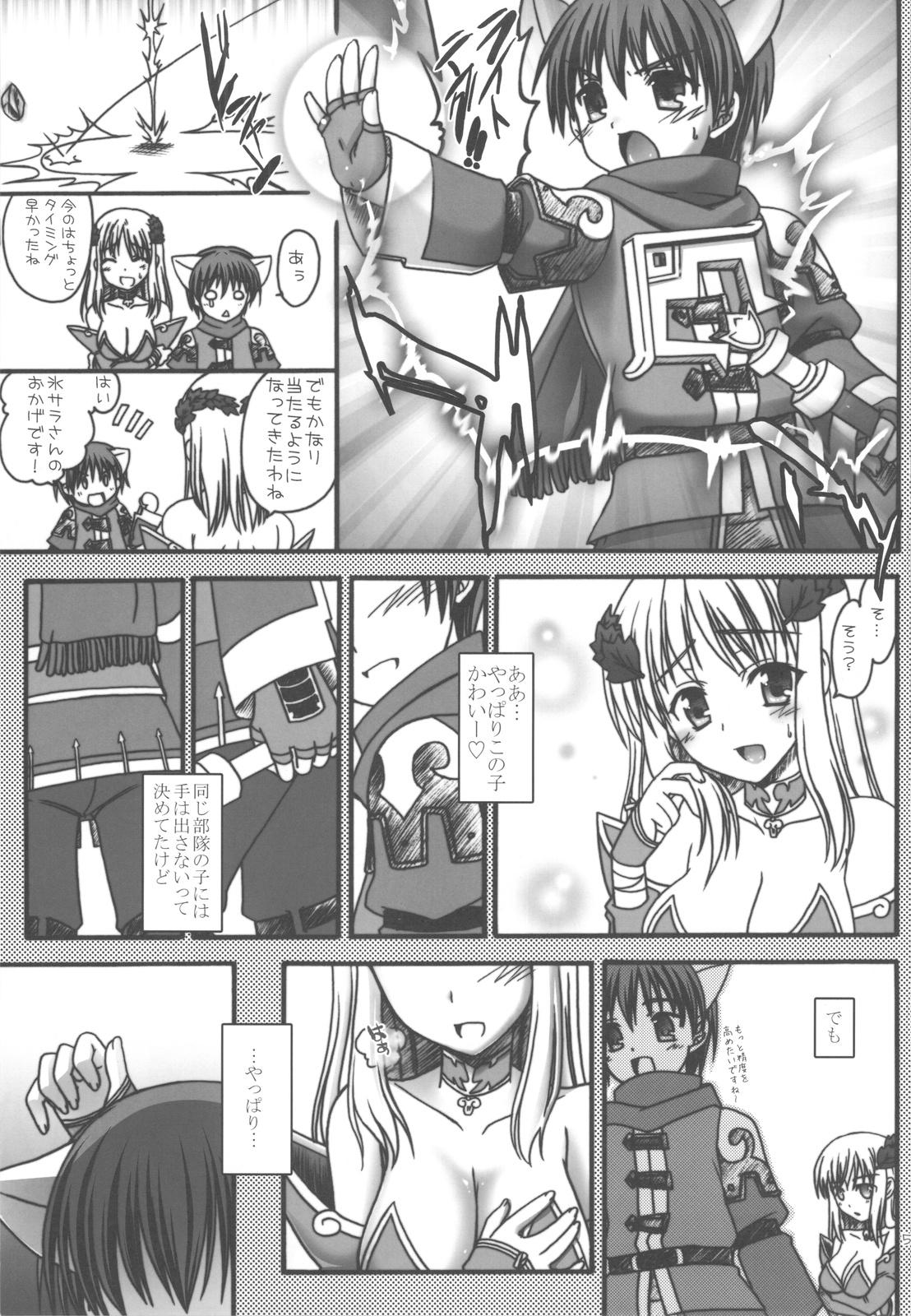 Adult (C75) [Iiwake Gaisya (Shigemiya Kyouhei)] Koori Sara-san to Kaminari Sara-kun. (Fantasy Earth Zero) - Fantasy earth zero Penis Sucking - Page 4