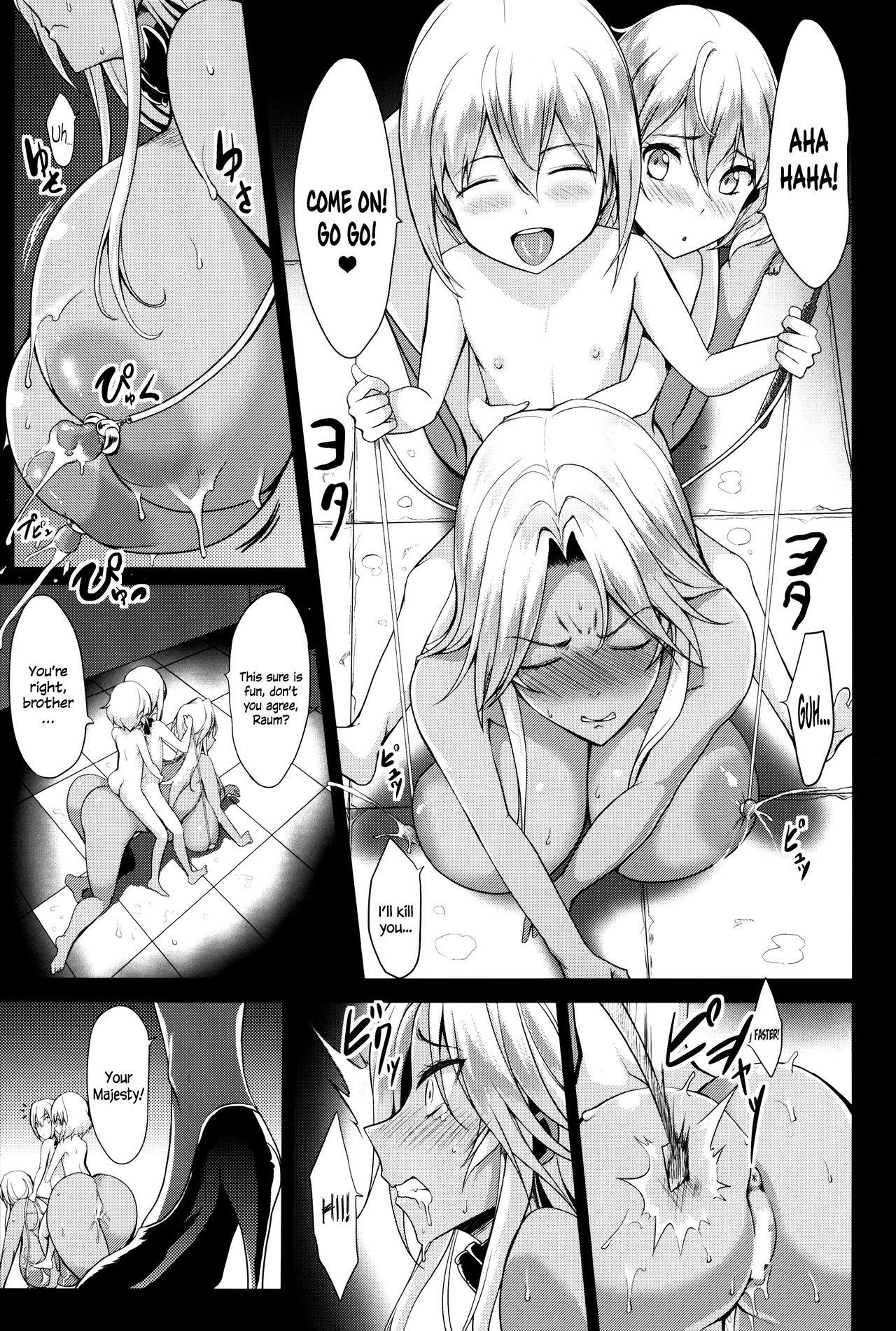 Hot Girl Fucking Shota Koutei Kyoudai ni Torawareta Bakunyuu Onna Kishi 2 Shecock - Page 5