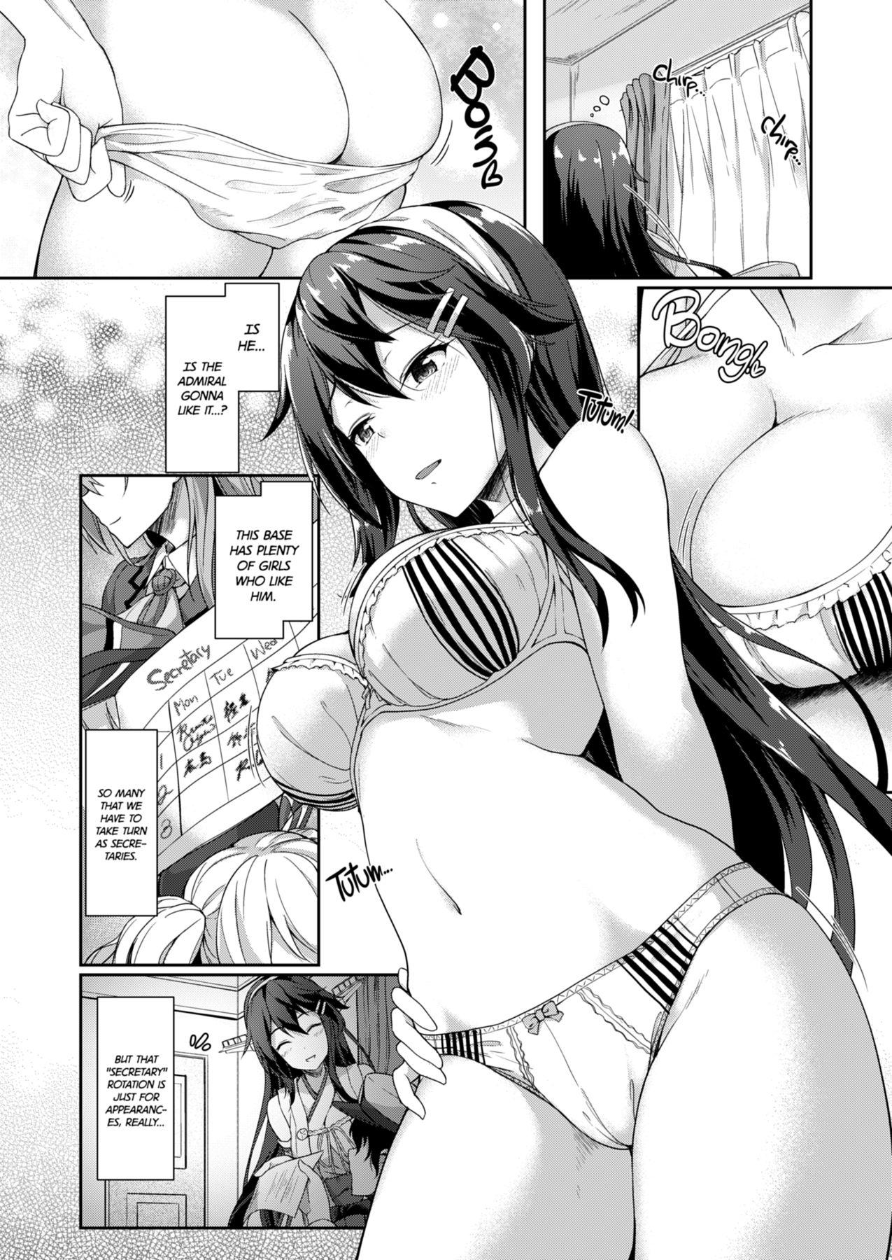 Gay Bang KonHaru Sandwich - Kantai collection Blacks - Page 3