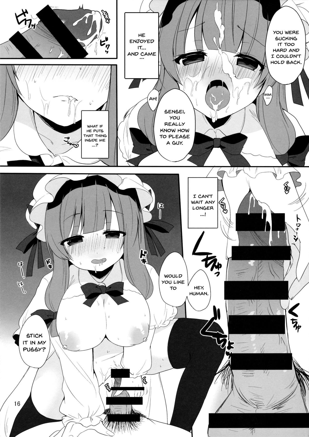 Best Blowjobs Ever Mukyuutto! Patchouli Sensei - Touhou project Uncensored - Page 12