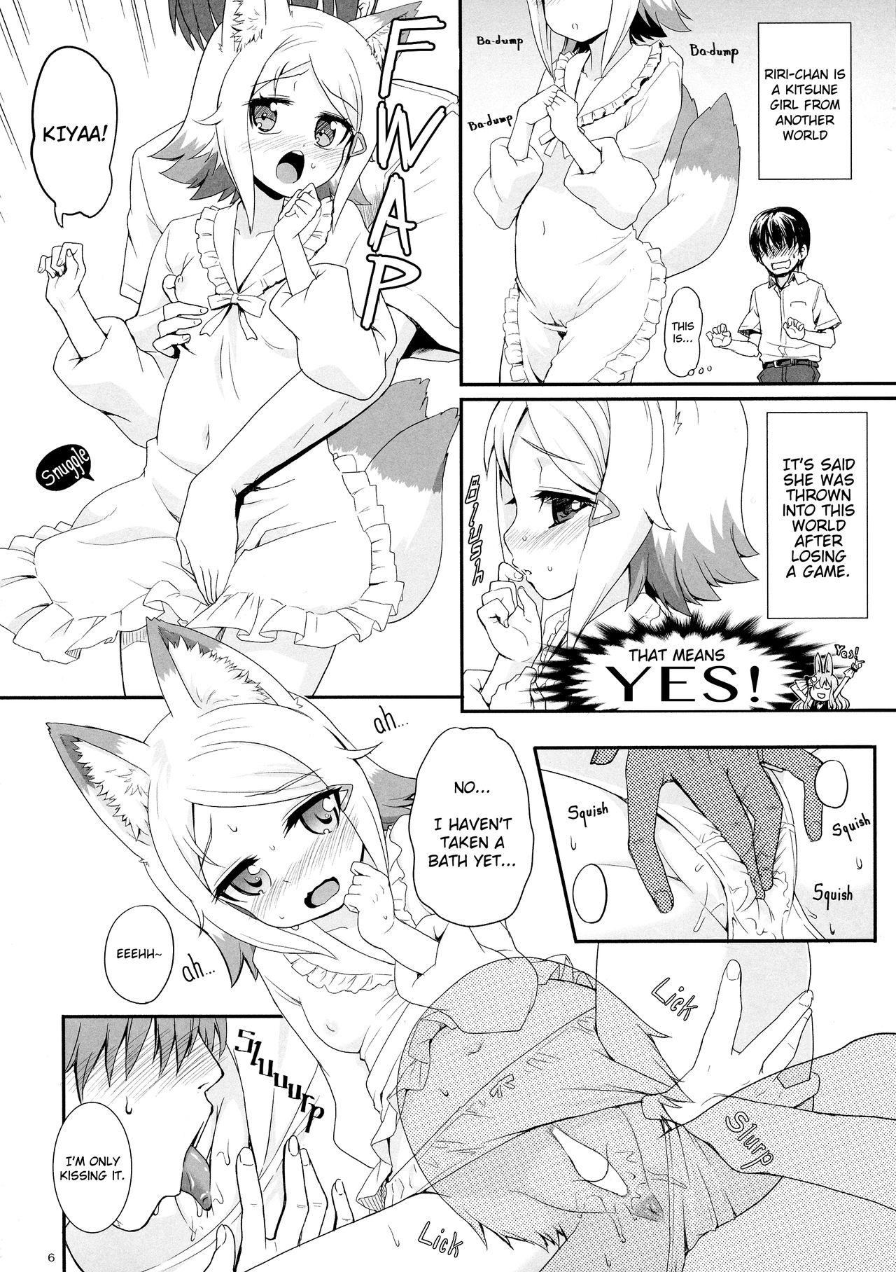 (SC62) [Saboten Binta (Kawakami Kou)] Kitsune-mimi no Onnanoko ga Isekai kara Kite Kureta sou desu yo!? | This fox-eared girl came… From another world!? (Mondaiji-tachi ga Isekai kara Kuru sou desu yo) [English] [KonKon] 5