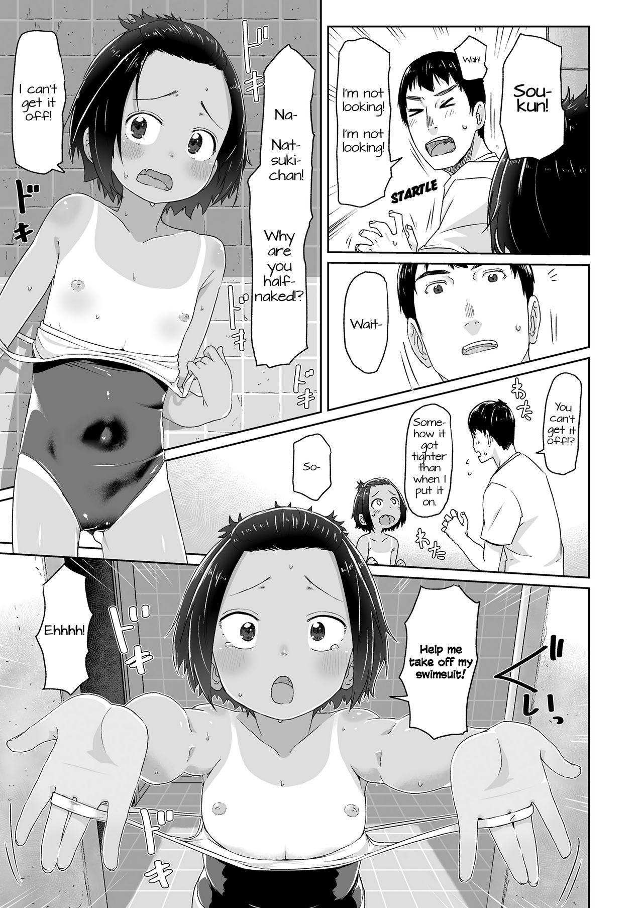 Swallowing Mizugi Kitsusugi! | My Swimsuit Is Too Tight! Oiled - Page 7