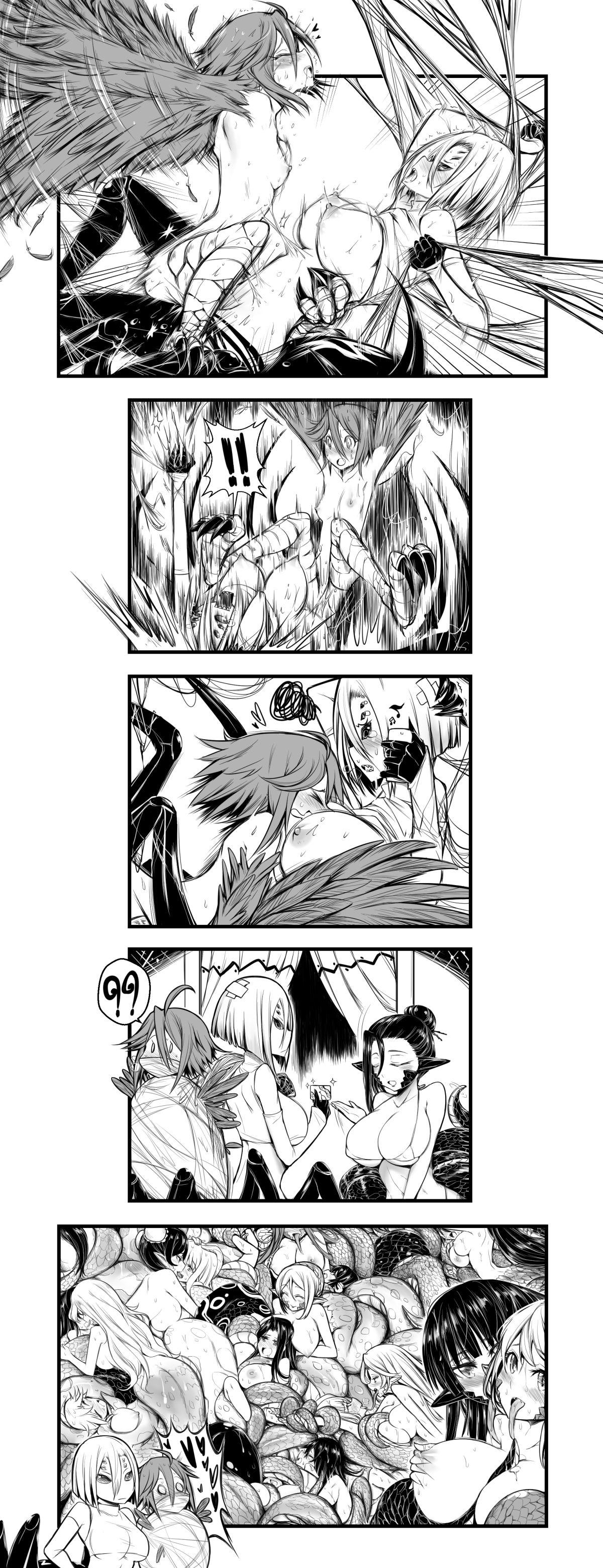 Stepdad Himitsu Kurabu - Monster musume no iru nichijou Mofos - Page 2