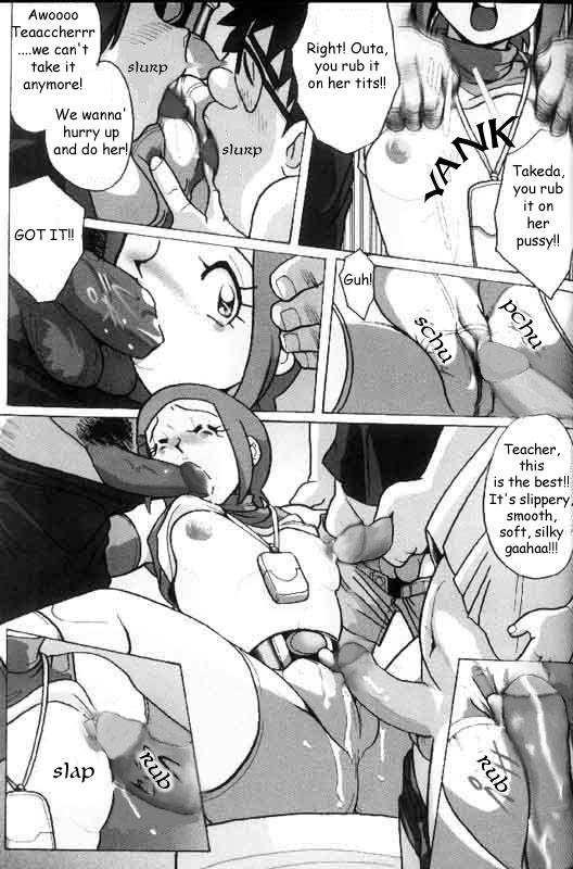 Pussy Orgasm Hikari Zettai no Kiki | Kari's Big Crisis - Digimon adventure Reversecowgirl - Page 9