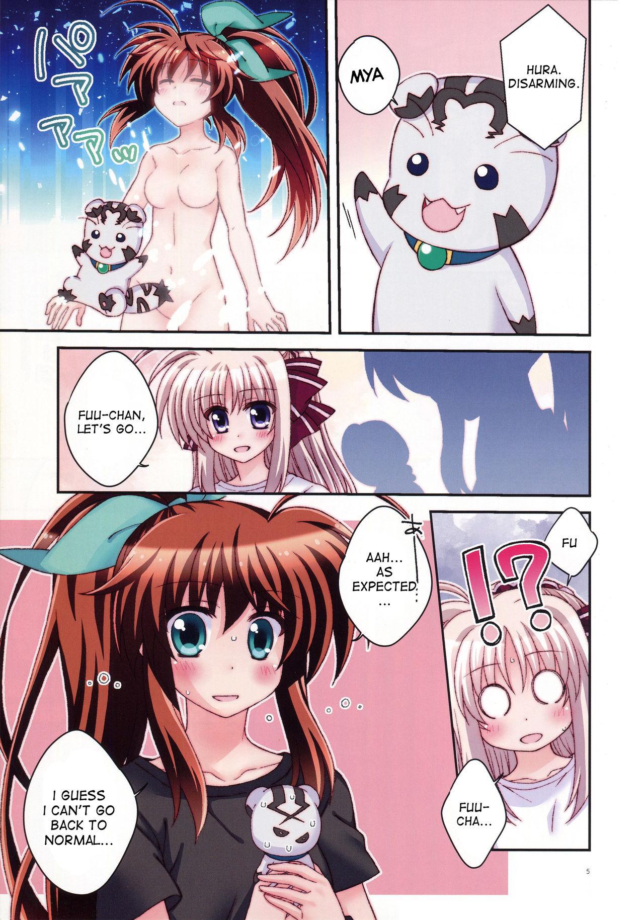 Teenpussy Misshitsu Intense - Mahou shoujo lyrical nanoha 4some - Page 4