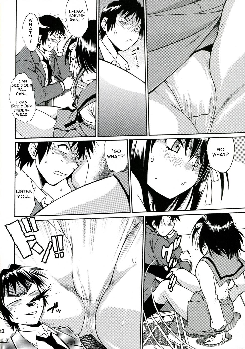 Dildo Fucking Haruhi no Uzuki - The melancholy of haruhi suzumiya Amature Porn - Page 11