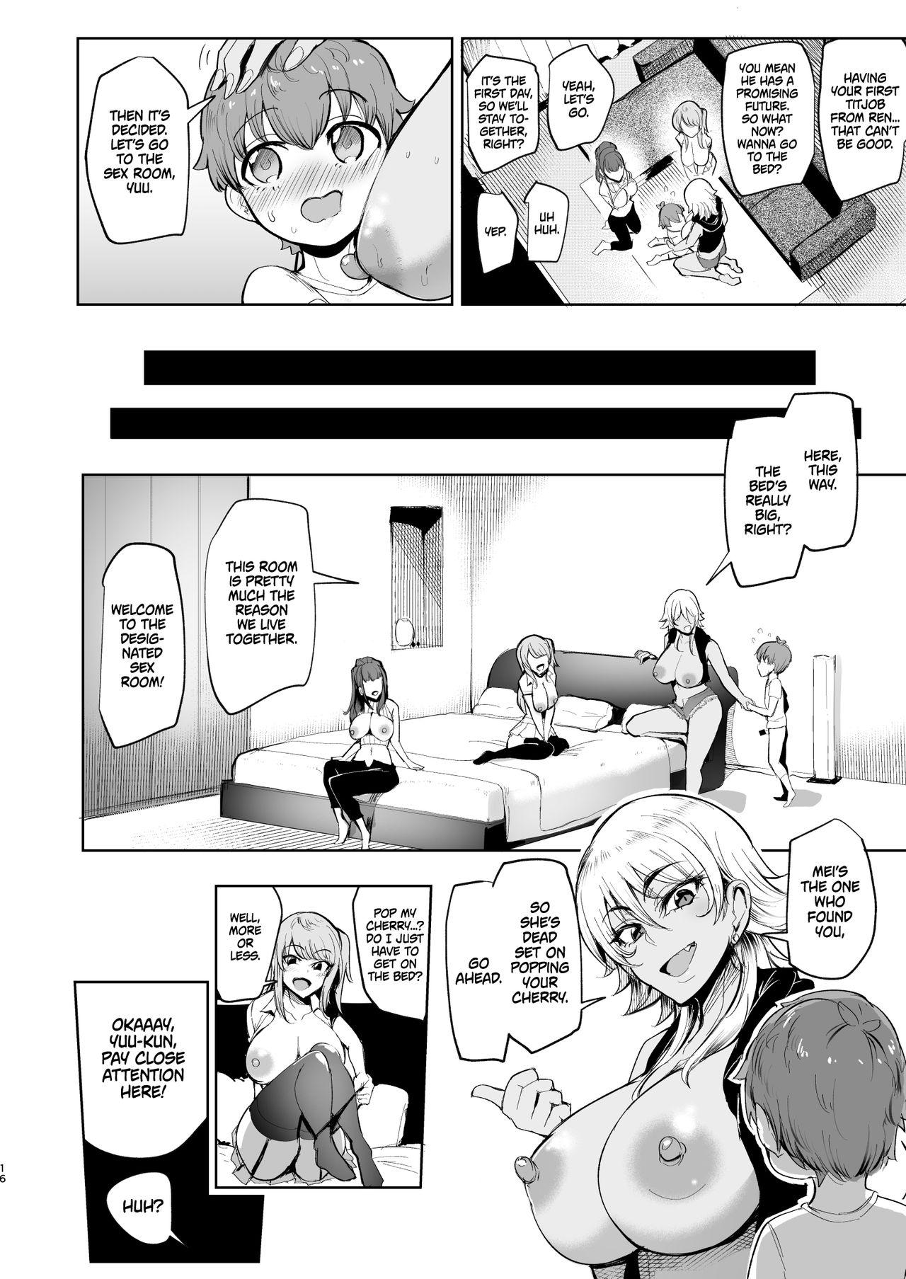 [A Gokuburi (Sian)] Otomari Shita no wa H na Gal Onee-chan-tachi no Ouchi deshita | The Place I Stayed Over at Belonged to Perverted Gyaru Onee-chans [English] [_wanq] [Digital] 14