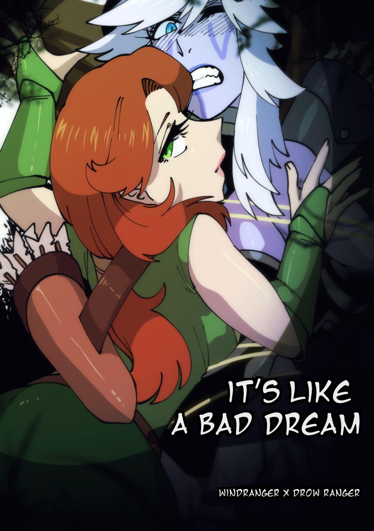 "It's Like A Bad Dream" Windranger x Drow Ranger comic by Riko 1