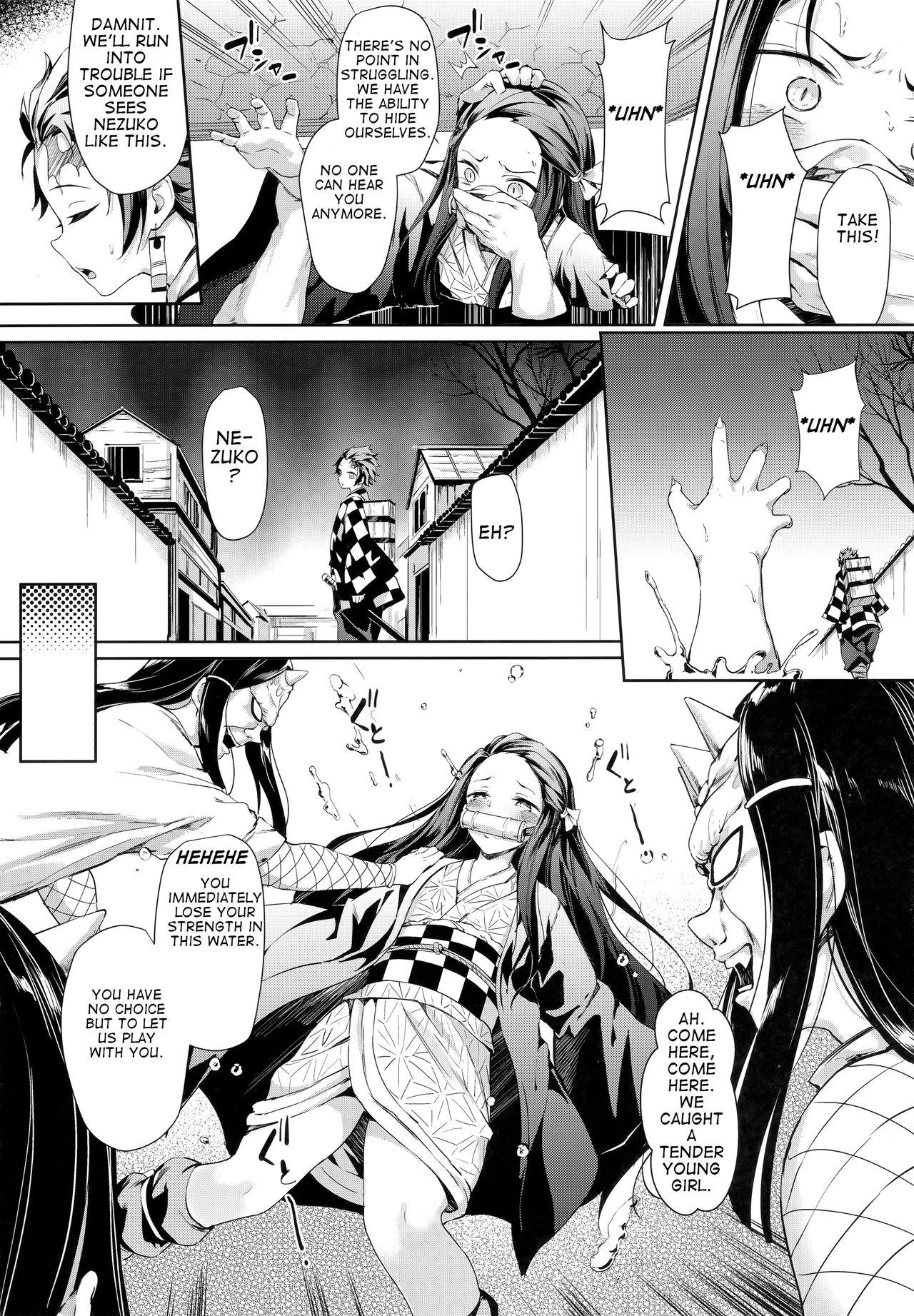 Polish Moshi Nezuko ga Warui Hito ni Tsukamattara... - Kimetsu no yaiba Porra - Page 4