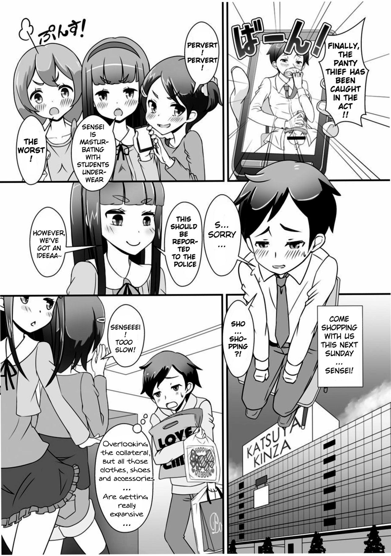 Amateur Blowjob Sensei! Chotto "Jojisou" Shitemite! | Teacher! Try dressing up as a “little girl”! - Original Assfingering - Page 2