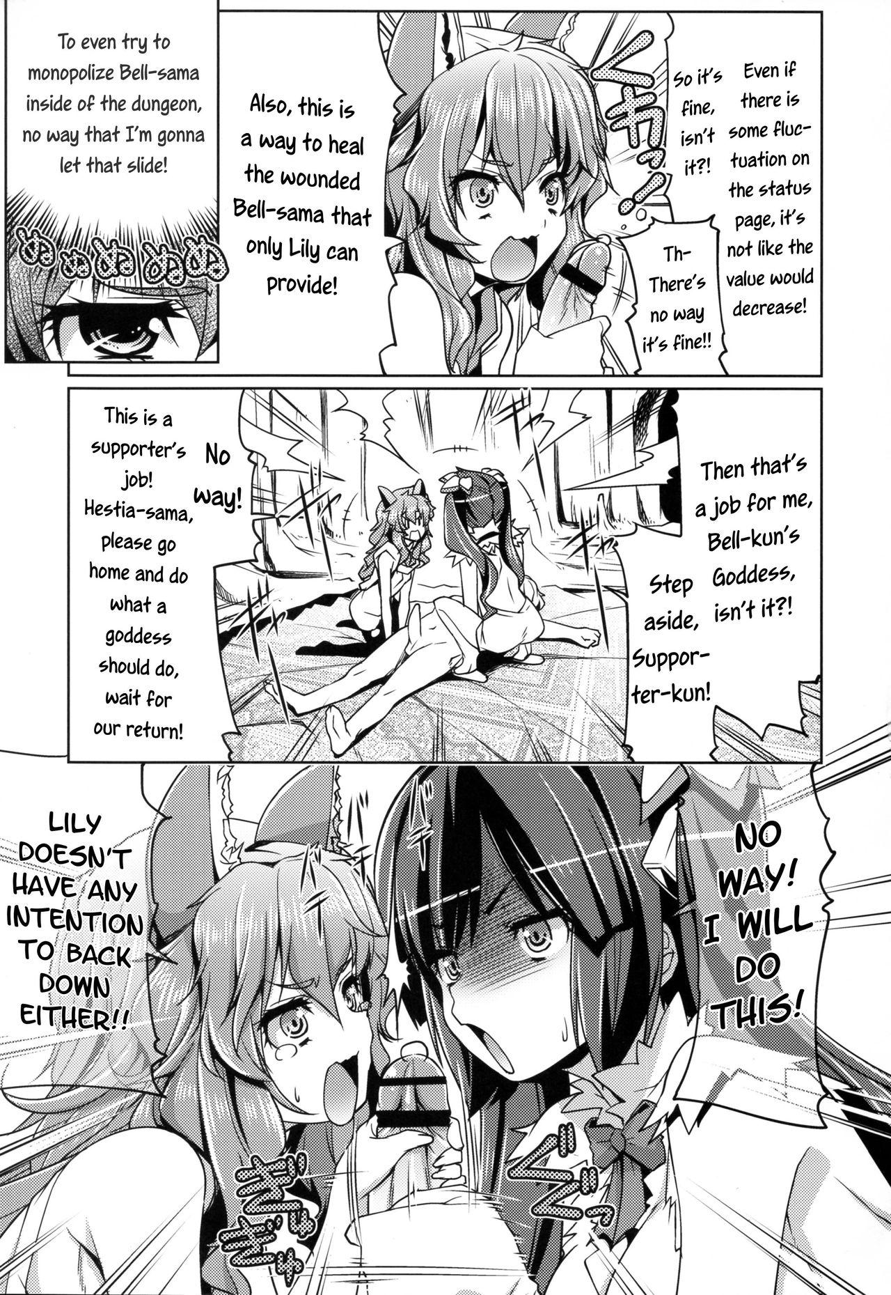 Trio Despite being inside of the dungeon, the Goddess and Supporter still got creampied - Dungeon ni deai o motomeru no wa machigatteiru darou ka Famosa - Page 6