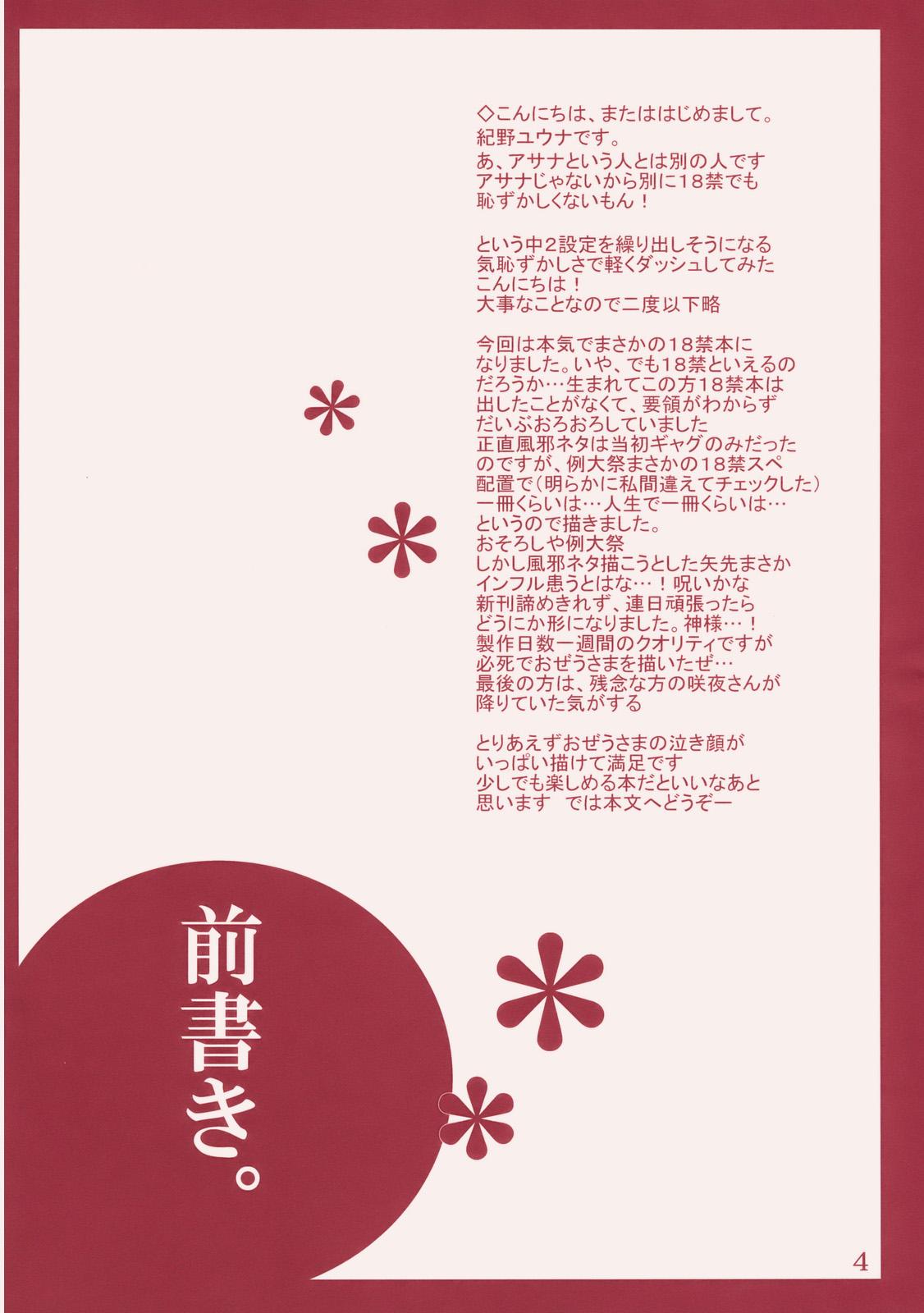 Gozada Kanbyou Dattara Shikata Nai - Touhou project Missionary - Page 4