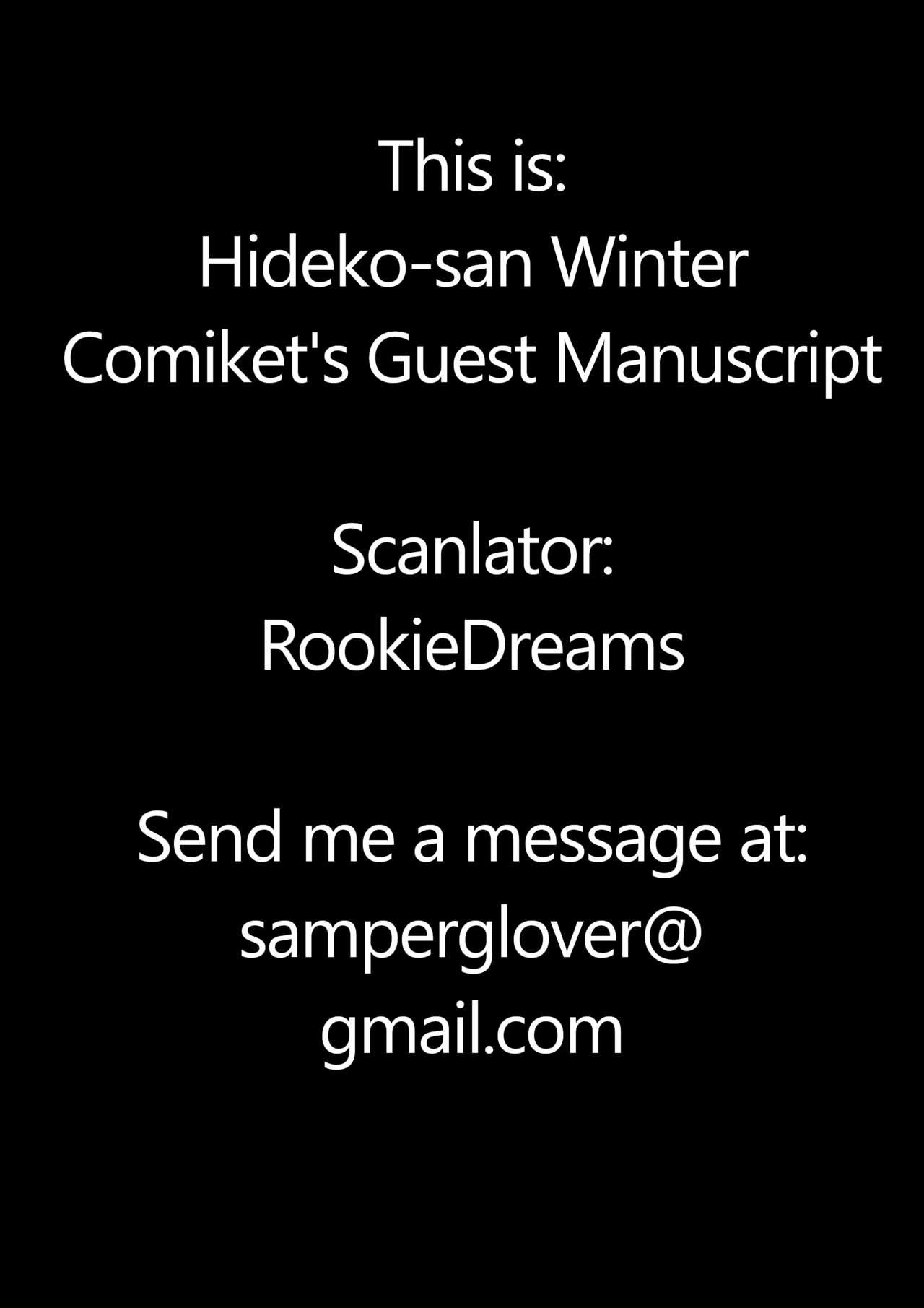 Hideko-san Winter Comiket's Guest Manuscript 7