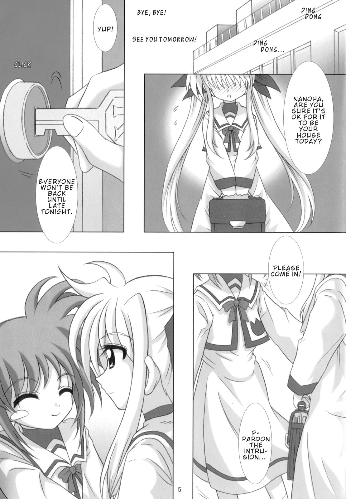 Cock Sucking Nano X Fe! - Mahou shoujo lyrical nanoha Taiwan - Page 4