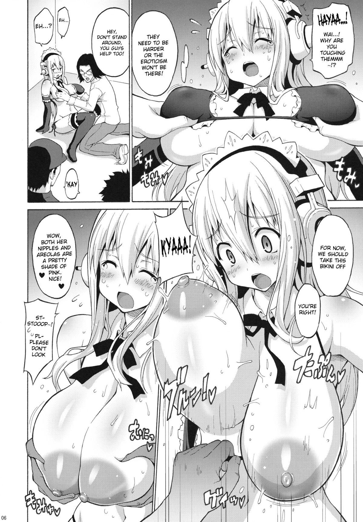 Girl On Girl Sonipai - Super sonico Piercing - Page 5