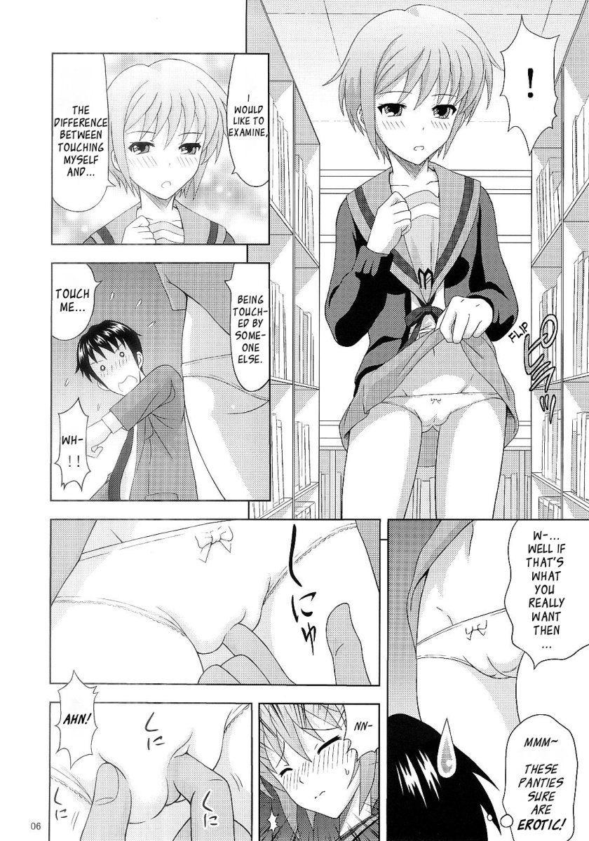 Huge Boobs Nagato Yuki no Nikuyoku - The melancholy of haruhi suzumiya Blow Job Porn - Page 5