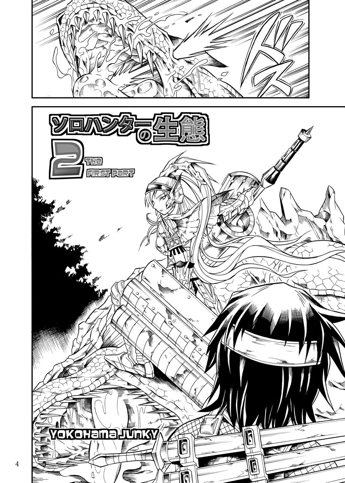 Pretty Solo Hunter no Seitai 2 the first part - Monster hunter Banheiro - Page 4