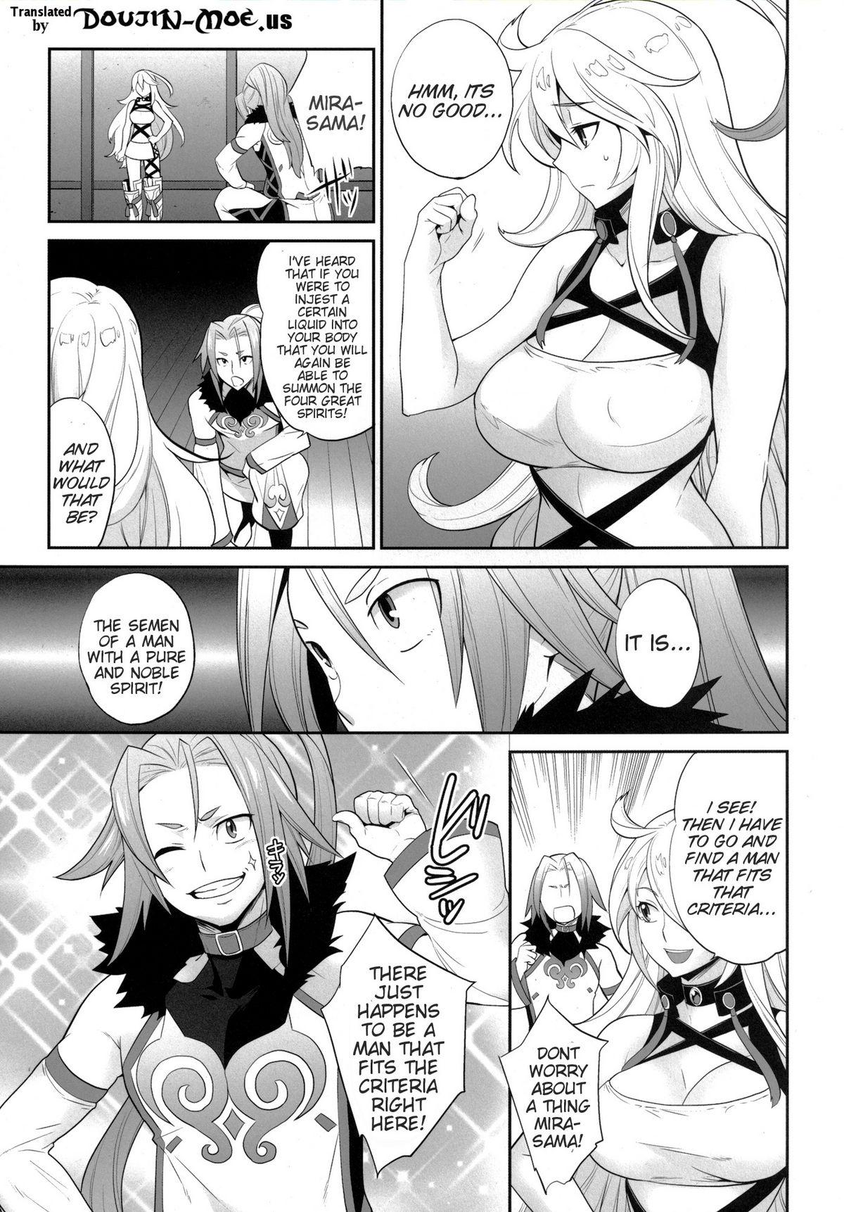 Highheels [Todd Special (Todd Oyamada)] Milla-sama to Shiroku Betatsuku Nanika | Mira-sama and the White, Sticky Substance (Tales of Xillia) [English] {doujin-moe.us} [Digital] - Tales of xillia Telugu - Page 4