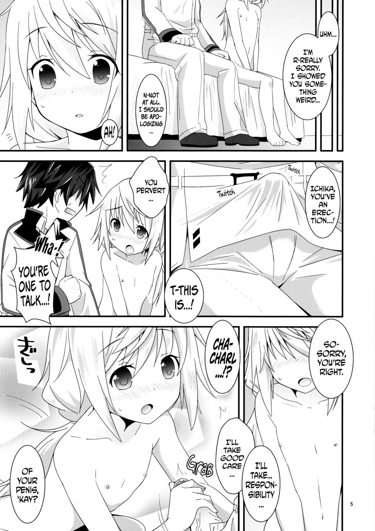 Double Penetration Konna Kawaii Ko ga Onnanoko no hazu ga Nai! | Such a Lovely Child Cannot be a Girl - Infinite stratos Camwhore - Page 4