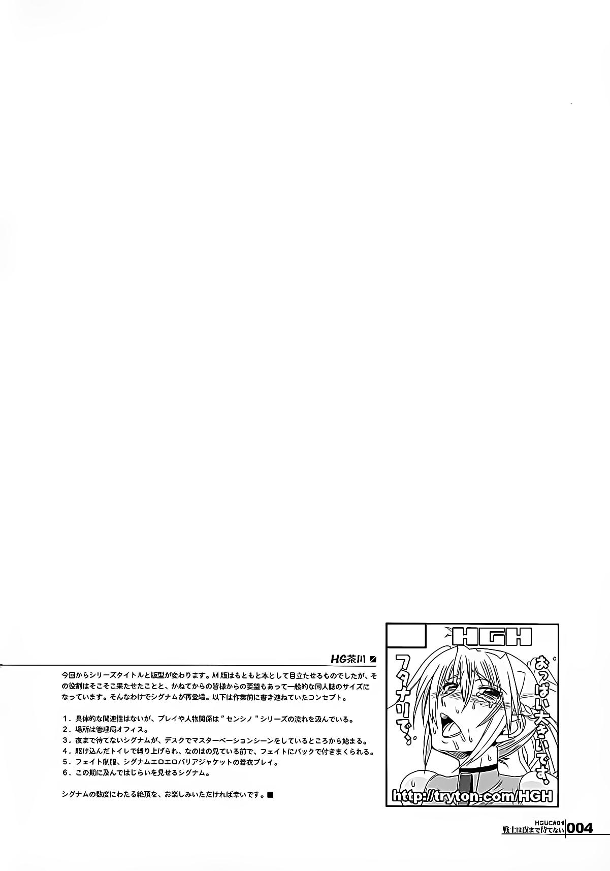 Dildos HGUC#01::Senshi ha Yoru Made Mate Nai - Mahou shoujo lyrical nanoha Free Hardcore Porn - Page 4