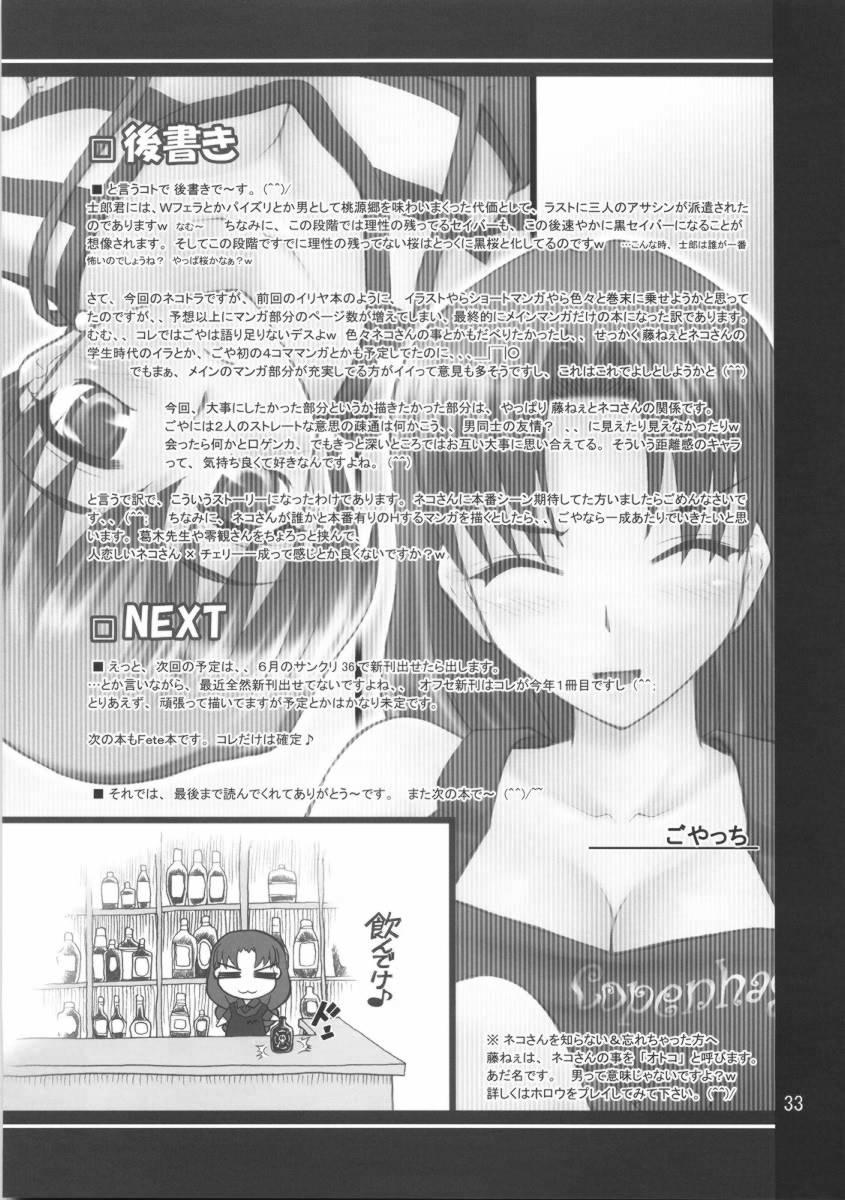 Moan Nekotora ～ Nekoka no Oneesan wa Suki desu ka? ～ - Fate stay night Buttplug - Page 32