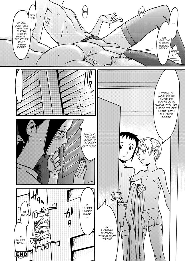 Gay Fucking Haha to Musuko to Sono Yuujin to | Mother, son, and his Buddy Spreading - Page 20